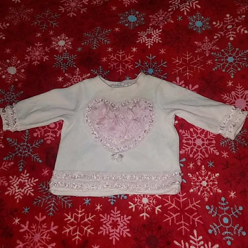 Velvet sweater 3 to 6 month's